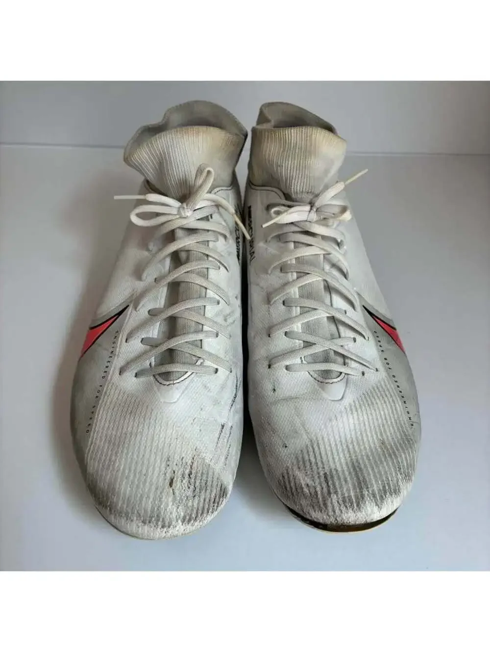 Nike Mercurial Superfly 7 Academy Soccer Cleats White Crimson Jade Men’s 12.5